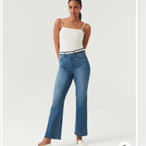 SPANX Crop Kick Flare Jeans NWT